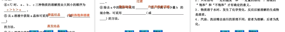 （安徽专版）中考化学 专题10 溶液的形成及溶解度课件-人教版初中九年级全册化学课件