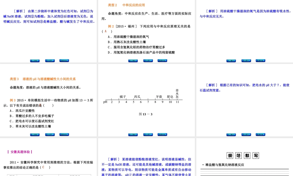 （安徽专版）中考化学 专题13 酸和碱的中和反应课件-人教版初中九年级全册化学课件
