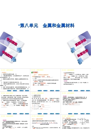 （安徽专版）中考化学复习 第八单元 金属和金属材料课件-人教版初中九年级全册化学课件