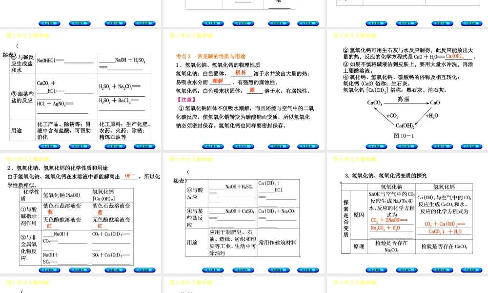 （安徽专版）中考化学复习 第十单元 酸和碱课件-人教版初中九年级全册化学课件