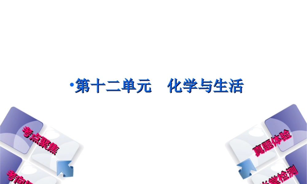 （安徽专版）中考化学复习 第十二单元 化学与生活课件-人教版初中九年级全册化学课件