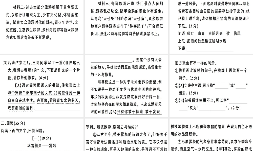 （安徽专版）春八年级语文下册 第五单元检测卷课件 新人教版-新人教版初中八年级下册语文课件