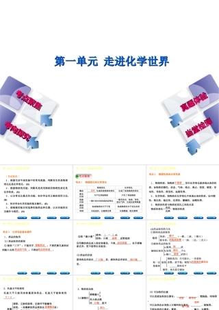 （安徽专版）中考化学复习 第一单元 走进化学世界课件-人教版初中九年级全册化学课件