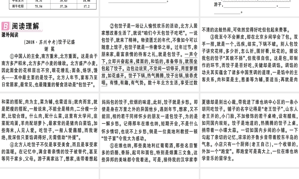 （安徽专版）春八年级语文下册 第一单元 4灯笼习题课件 新人教版-新人教版初中八年级下册语文课件