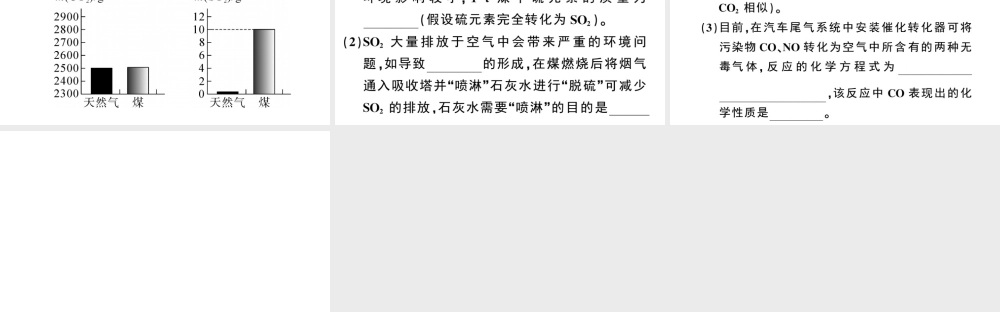 （安徽专版）秋九年级化学上册 第七单元 燃料及其应用 课题2 燃烧的合理利用与开发第2课时 使用燃料对环境的影响 能源的利用与开发习题课件（新版）新人教版-（新版）新人教版初中九年级上册化学课件