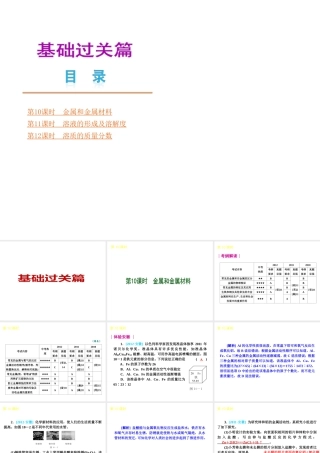 （安徽专版）中考化学教材化总复习 基础过关篇（主题10-12课时）课件 新人教版