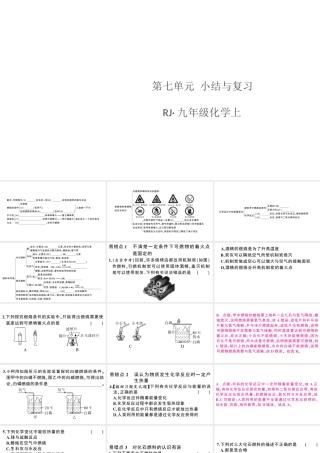 （安徽专版）秋九年级化学上册 第七单元 燃料及其应用小结与复习习题课件（新版）新人教版-（新版）新人教版初中九年级上册化学课件
