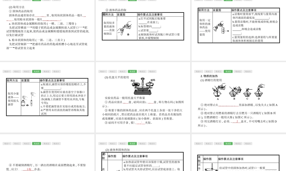 （安徽专版）中考化学总复习 1 走进化学世界课件-人教版初中九年级全册化学课件