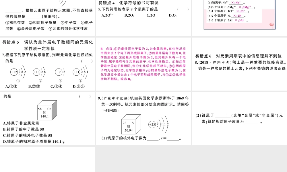 （安徽专版）秋九年级化学上册 第三单元 物质构成的奥秘小结与复习习题课件（新版）新人教版-（新版）新人教版初中九年级上册化学课件