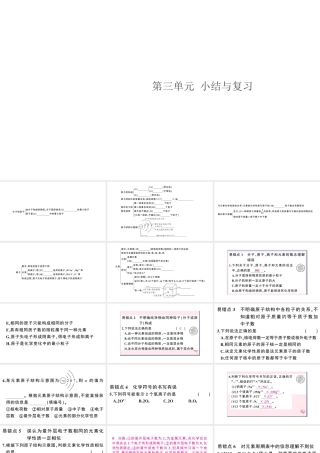 （安徽专版）秋九年级化学上册 第三单元 物质构成的奥秘小结与复习习题课件（新版）新人教版-（新版）新人教版初中九年级上册化学课件
