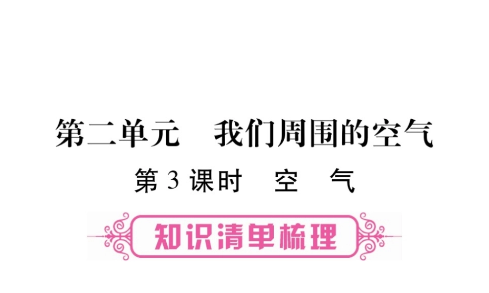 （安徽专版）中考化学总复习 第1部分 教材系统复习 第二单元 我们周围的空气课件 新人教版-新人教版初中九年级全册化学课件