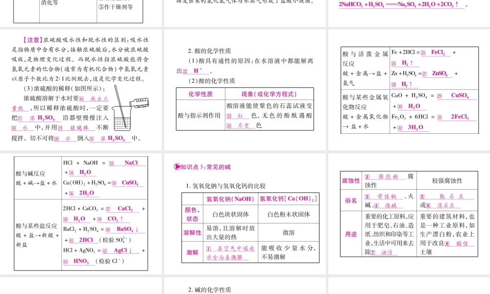 （安徽专版）中考化学总复习 第1部分 教材系统复习 第十单元 酸和碱课件 新人教版-新人教版初中九年级全册化学课件