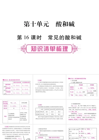 （安徽专版）中考化学总复习 第1部分 教材系统复习 第十单元 酸和碱课件 新人教版-新人教版初中九年级全册化学课件