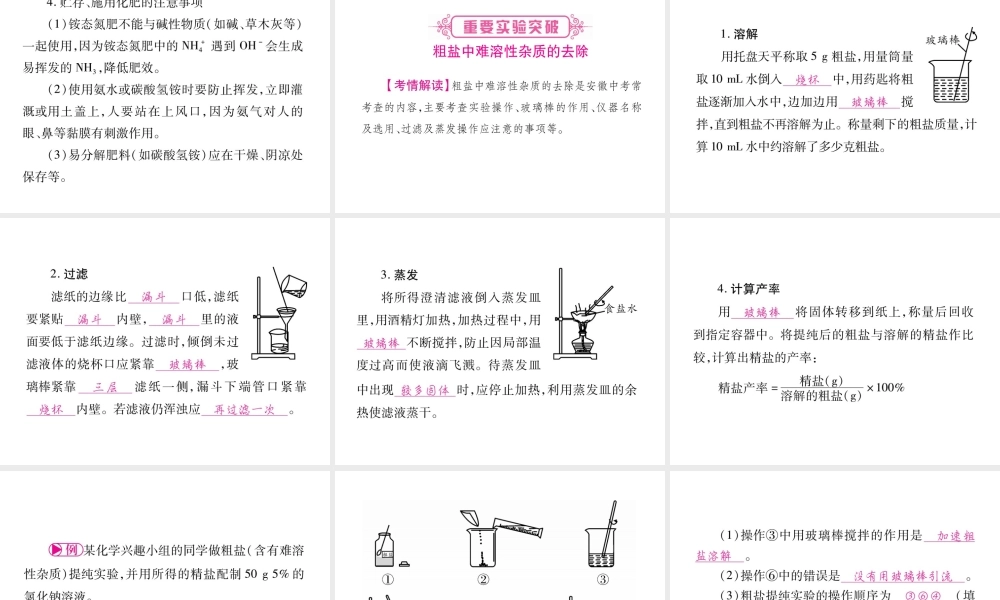 （安徽专版）中考化学总复习 第1部分 教材系统复习 第十一单元 盐 化肥课件 新人教版-新人教版初中九年级全册化学课件
