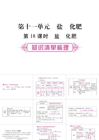 （安徽专版）中考化学总复习 第1部分 教材系统复习 第十一单元 盐 化肥课件 新人教版-新人教版初中九年级全册化学课件