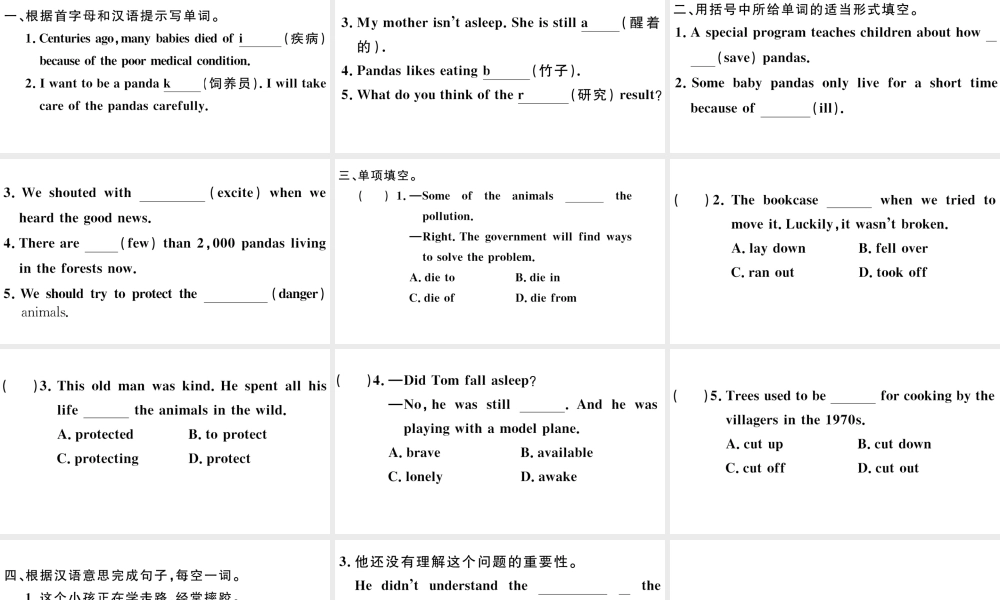 （安徽专版）八年级英语下册 Unit 7 What’s the highest mountain in the world第四课时习题课件（新版）人教新目标版-（新版）人教新目标版初中八年级下册英语课件