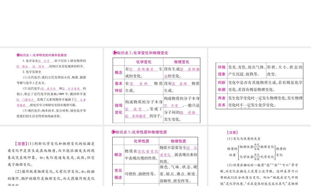 （安徽专版）中考化学总复习 第1部分 教材系统复习 第一单元 走进化学世界课件 新人教版-新人教版初中九年级全册化学课件