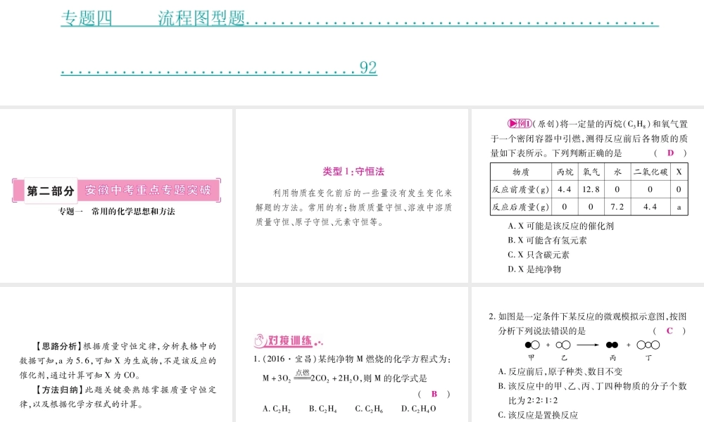 （安徽专版）中考化学总复习 第2部分 重点专题突破课件 新人教版-新人教版初中九年级全册化学课件