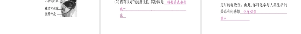 （安徽专版）中考化学总复习 第二部分 题型专题突破 专题2 针对11题与生活有关的材料题课件-人教版初中九年级全册化学课件