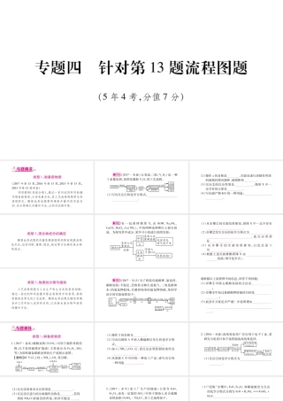 （安徽专版）中考化学总复习 第二部分 题型专题突破 专题4 流程图题课件-人教版初中九年级全册化学课件