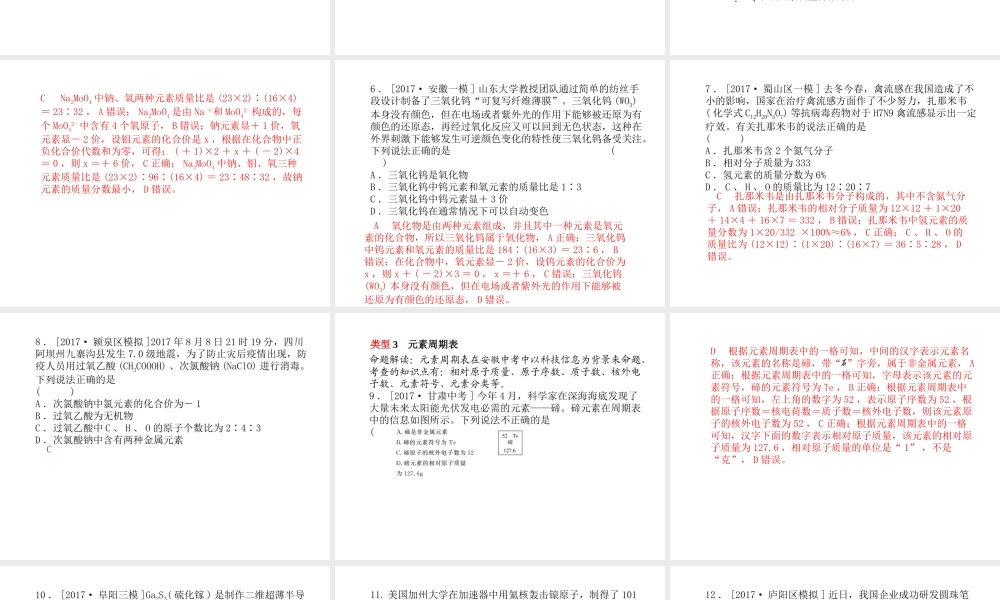 （安徽专版）中考化学总复习 第二部分 专题复习 高分保障 专题一 科技信息背景题课件 新人教版-新人教版初中九年级全册化学课件