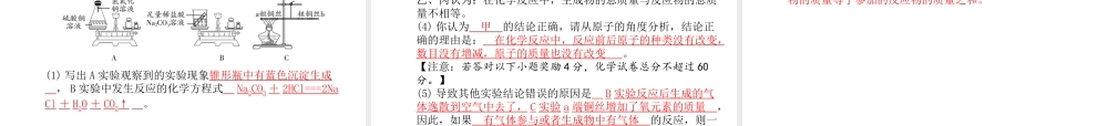 （安徽专版）中考化学总复习 第三部分 模拟检测 冲刺中考 阶段检测卷（二）课件 新人教版-新人教版初中九年级全册化学课件