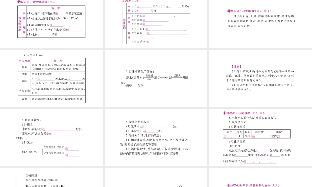 （安徽专版）中考化学总复习 第一部分 教材系统复习 第4单元 自然界的水课件-人教版初中九年级全册化学课件