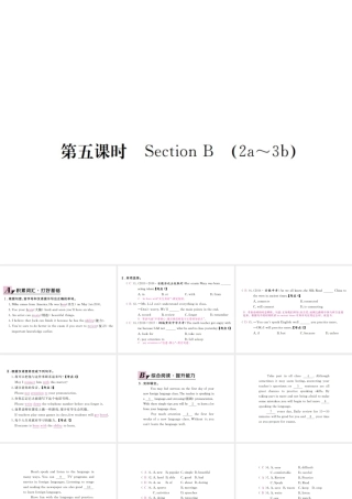 （安徽专版）九年级英语全册 Unit 1 How can we become good learners（第5课时）习题课件 （新版）人教新目标版-（新版）人教新目标版初中九年级全册英语课件