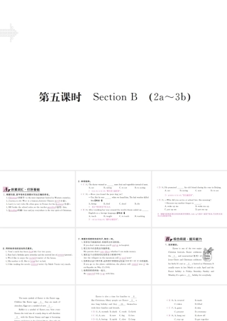 （安徽专版）九年级英语全册 Unit 2 I think that mooncakes are delicious（第5课时）习题课件 （新版）人教新目标版-（新版）人教新目标版初中九年级全册英语课件