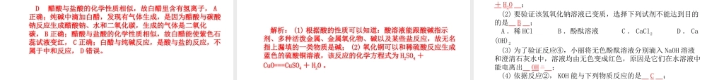 （安徽专版）中考化学总复习 第一部分 系统复习 成绩基石 第十单元 酸和碱课件 新人教版-新人教版初中九年级全册化学课件