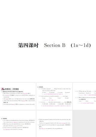 （安徽专版）九年级英语全册 Unit 10 You’re supposed to shake hands（第4课时）习题课件 （新版）人教新目标版-（新版）人教新目标版初中九年级全册英语课件