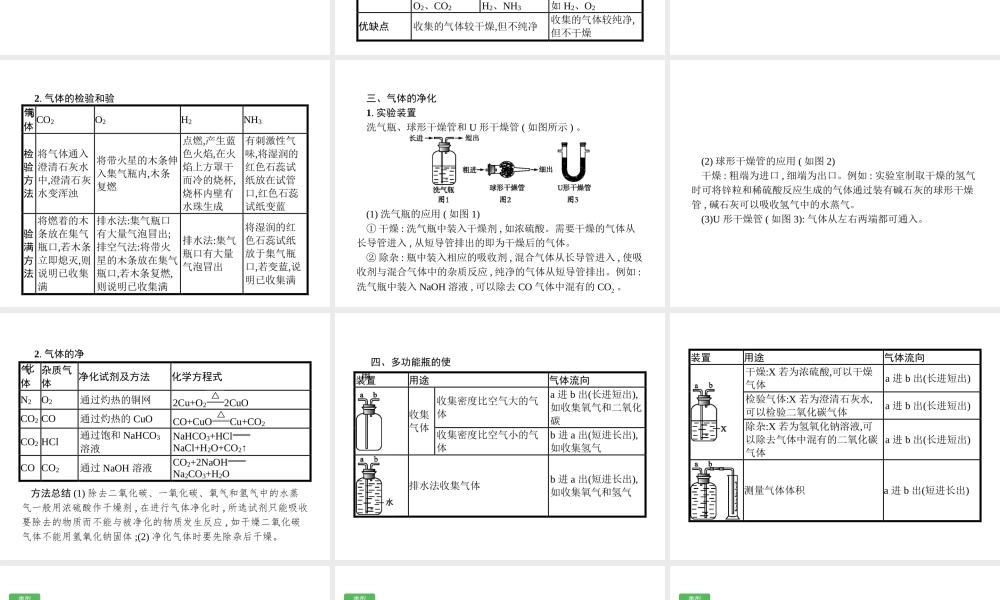 （安徽专版）中考化学总复习 专题3 常见气体的制取与净化 多功能瓶的使用课件-人教版初中九年级全册化学课件