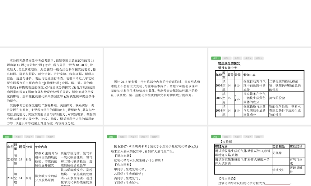 （安徽专版）中考化学总复习 专题5 实验探究题课件-人教版初中九年级全册化学课件