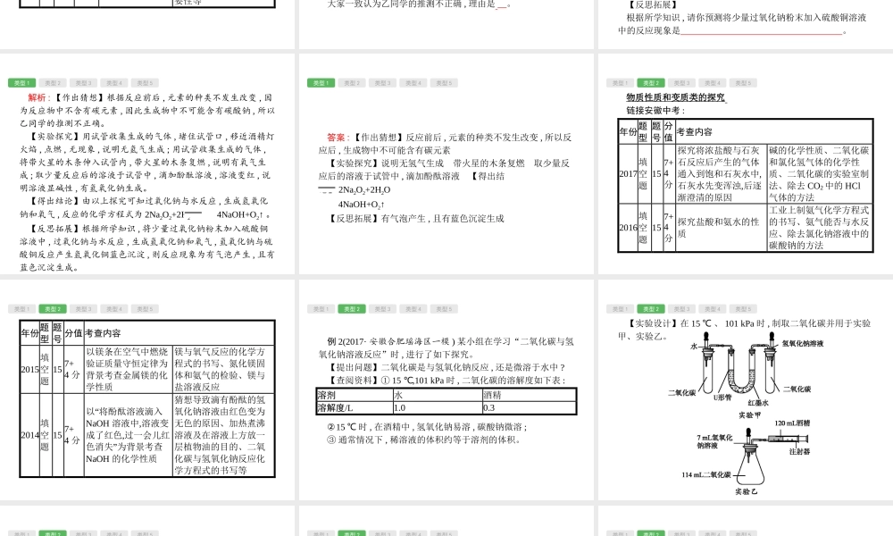 （安徽专版）中考化学总复习 专题5 实验探究题课件-人教版初中九年级全册化学课件