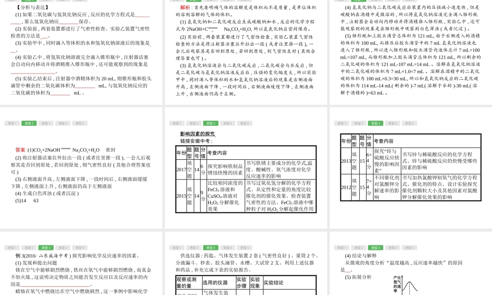 （安徽专版）中考化学总复习 专题5 实验探究题课件-人教版初中九年级全册化学课件
