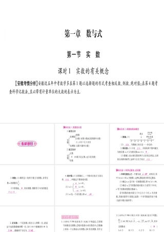 （安徽专版）中考数学总复习 第一轮 考点系统复习 第1章 数与式 第1节 实数课件-人教版初中九年级全册数学课件