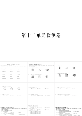 （安徽专版）九年级英语全册 Unit 12 Life is full of the unexpected检测卷课件 （新版）人教新目标版-（新版）人教新目标版初中九年级全册英语课件