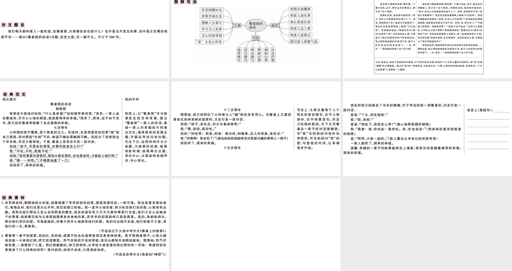 （安徽专版）秋七年级语文上册 第五单元 写作指导 如何突出中心习题课件 新人教版-新人教版初中七年级上册语文课件