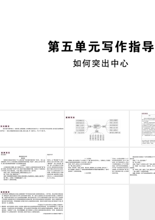 （安徽专版）秋七年级语文上册 第五单元 写作指导 如何突出中心习题课件 新人教版-新人教版初中七年级上册语文课件