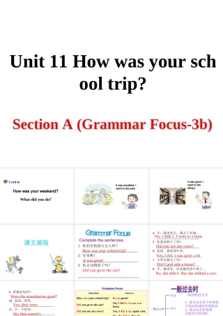 （安徽专版）春七年级英语下册 Unit 11 How was your school trip Section A（第2课时）教学课件 （新版）人教新目标版-（新版）人教新目标版初中七年级下册英语课件
