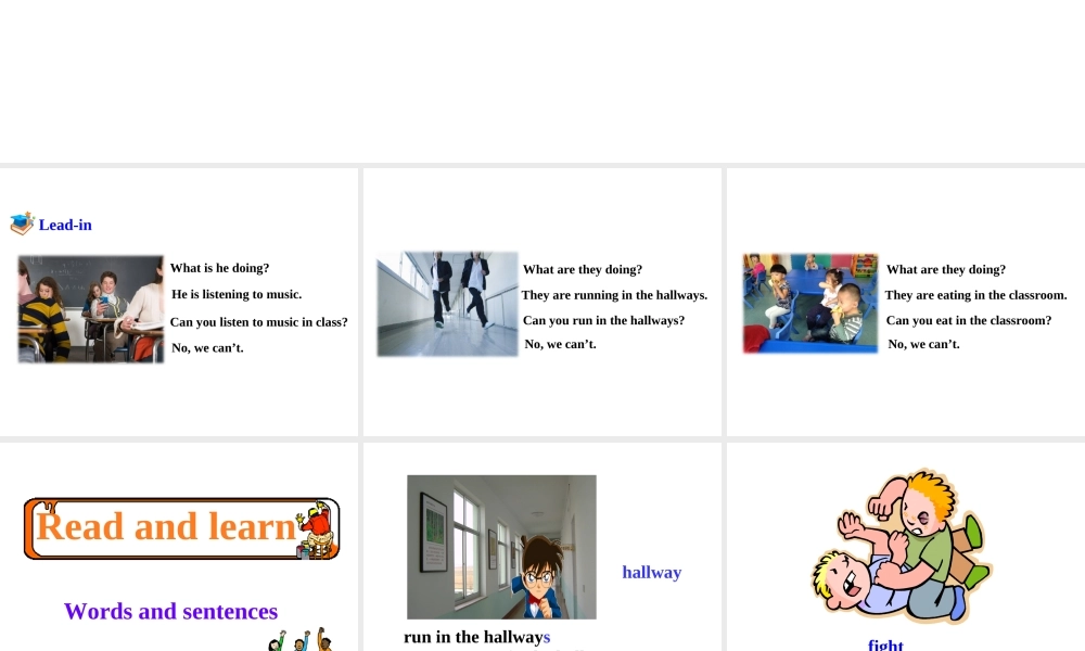 （安徽专版）春七年级英语下册 Unit 4 Don’t eat in class（第1课时）教学课件 （新版）人教新目标版-（新版）人教新目标版初中七年级下册英语课件