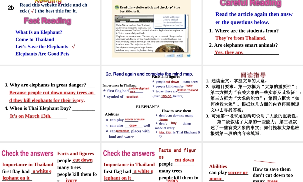 （安徽专版）春七年级英语下册 Unit 5 Why do you like pandas（第4课时）教学课件 （新版）人教新目标版-（新版）人教新目标版初中七年级下册英语课件