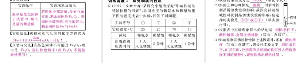（安徽专版）九年级化学下册 专题七 实验探究练习课件 （新版）新人教版-（新版）新人教版初中九年级下册化学课件