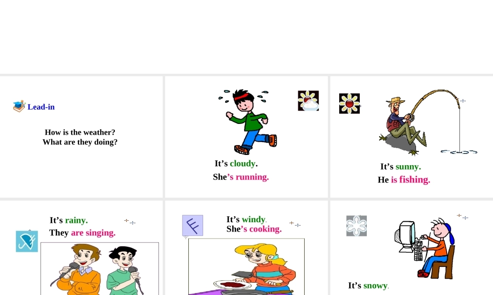 （安徽专版）春七年级英语下册 Unit 7 It’s raining Section A（第2课时）教学课件 （新版）人教新目标版-（新版）人教新目标版初中七年级下册英语课件