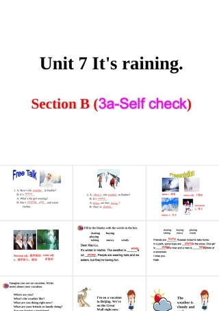 （安徽专版）春七年级英语下册 Unit 7 It’s raining Section B（第3课时）教学课件 （新版）人教新目标版-（新版）人教新目标版初中七年级下册英语课件