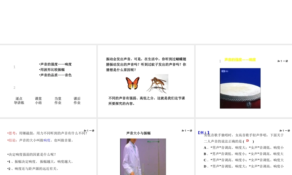 （安徽专版）八年级物理上册 2.3 我们怎样区分声音（续）课件 （新版）粤教沪版