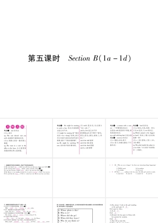 （安徽专版）秋九年级英语全册 Unit 8 It must belong to Carla（第5课时）Section B（1a-1d）习题课件 （新版）人教新目标版-（新版）人教新目标版初中九年级全册英语课件