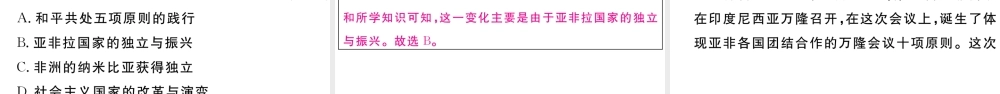（安徽专版）九年级历史下册 第五单元 二战后的世界变化 第19课 亚非拉国家的新发展习题课件 新人教版-新人教版初中九年级下册历史课件