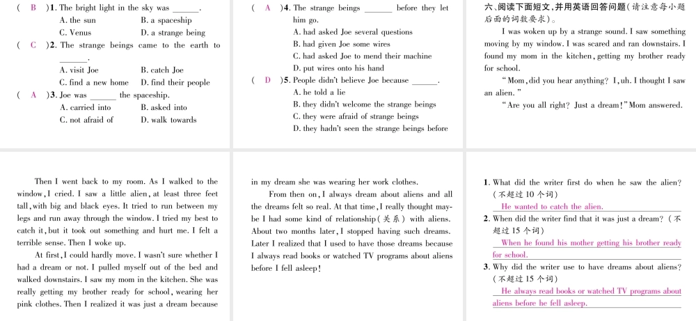 （安徽专版）秋九年级英语全册 Unit 8 It must belong to Carla（第6课时）Section B（2a-2e）习题课件 （新版）人教新目标版-（新版）人教新目标版初中九年级全册英语课件