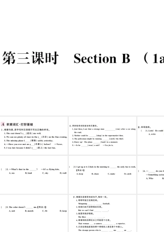 （安徽专版）秋九年级英语全册 Unit 8 It must belong to Carla第三课时习题课件（新版）人教新目标版-（新版）人教新目标版初中九年级全册英语课件